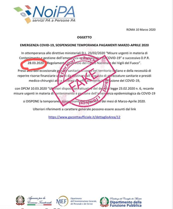 NoiPA, falsa comunicazione sospensione stipendi marzo-aprile 2020 - FrShot_1583912111